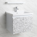 Fashion White color stainless mirror bathroom cabinet with shelf